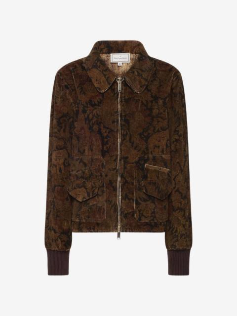 Pierre-Louis Mascia Gridox patterned corduroy jacket