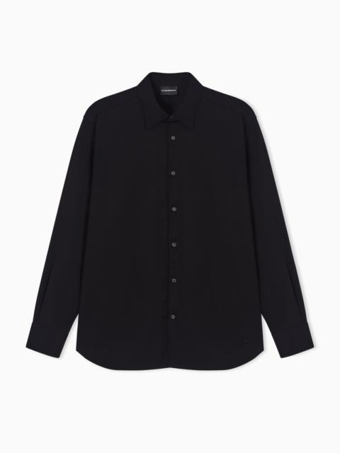 EMPORIO ARMANI STRETCH PIMA COTTON SHIRT