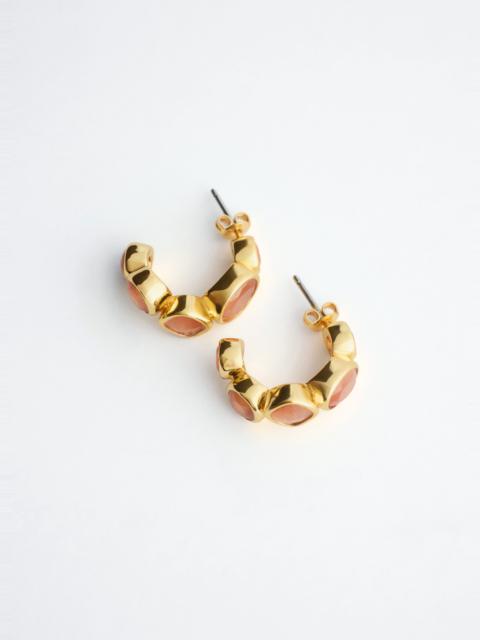 & Other Stories Crystal Hoop Earrings