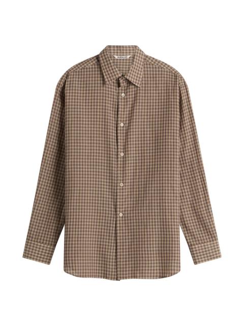 AURALEE Auralee Airy Light Cotton Check Shirt