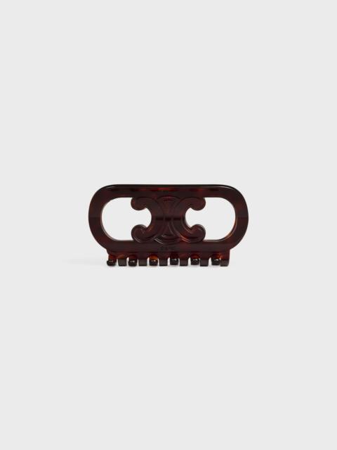 CELINE CELINE MAILLON TRIOMPHE HAIR CLAW IN ACETATE AND STEEL