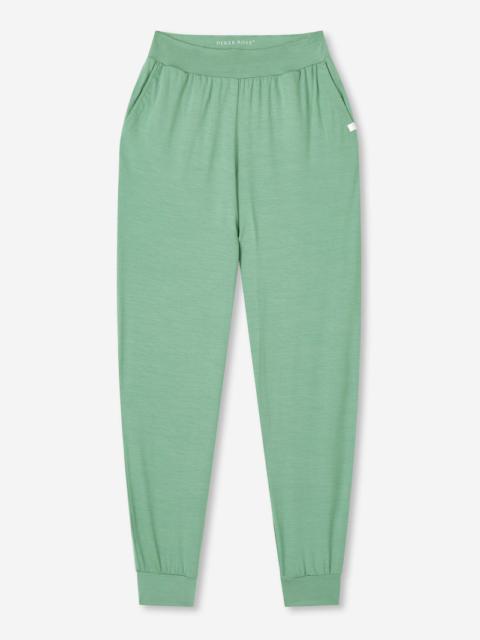 Derek Rose Women's Track Pants Basel Micro Modal Stretch Sage Green