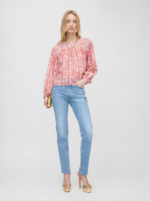 Hill House Home The Skye Top - Coral Corsica Paisley