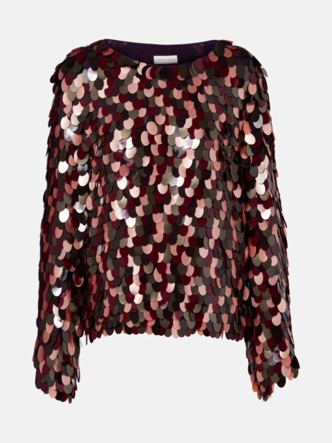Dries Van Noten Sequined top