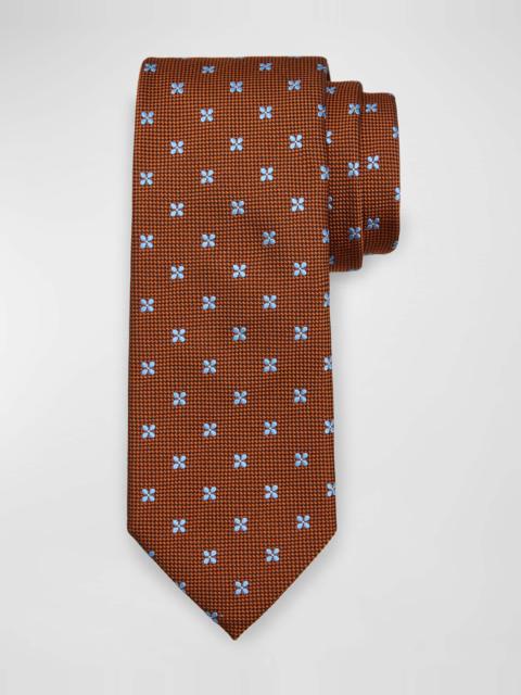 Men's Floral Silk Tie