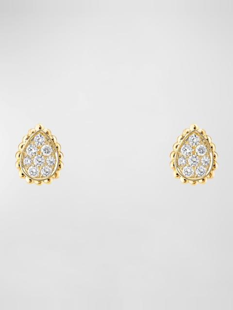 Boucheron Serpent Boheme 18K Yellow Gold Small Diamond Stud Earrings