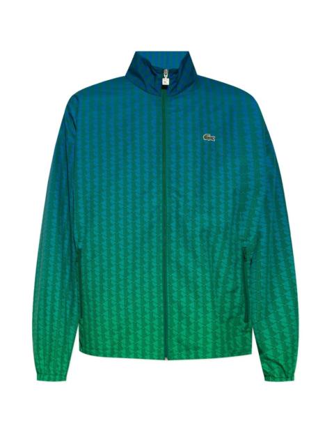 LACOSTE monogram-print ombrÃ© sportsuit jacket