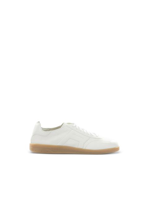Santoni lace-up leather sneakers