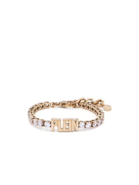 PHILIPP PLEIN logo-lettering tennis bracelet