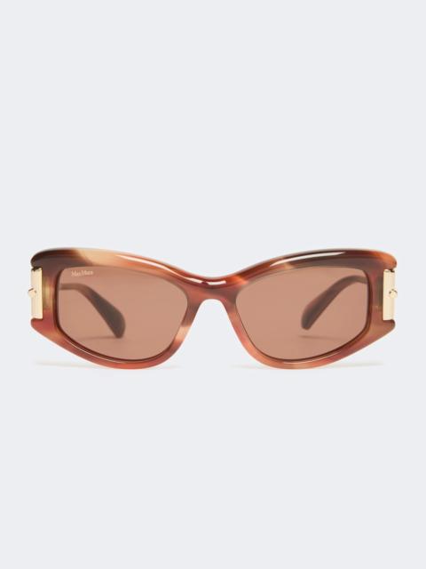 Max Mara AIRONE Square acetate glasses - RUST