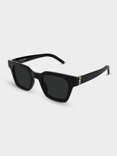 SAINT LAURENT Corner Angle 47mm Rectangular Sunglasses