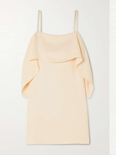 Draped ribbed-jersey camisole