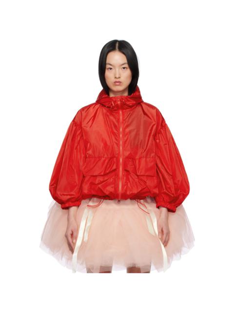 Simone Rocha Red Cargo Pocket Puff Sleeve Drawstring Jacket