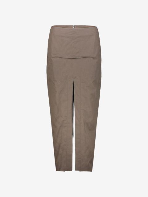 Rick Owens slit-detail maxi skirt