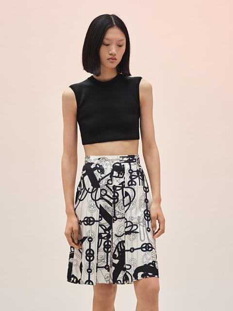 Hermès "Cliquetis en Tattoo Aquarelle" pleated skirt