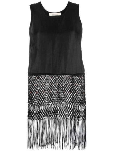 sleeveless macramé top