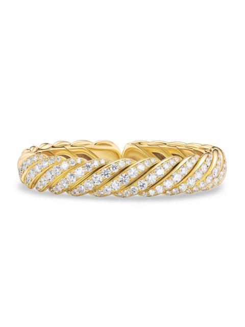 DAVID YURMAN Women's Sculpted Cable Flex Bracelet in 18K Yellow Gold - Diamond