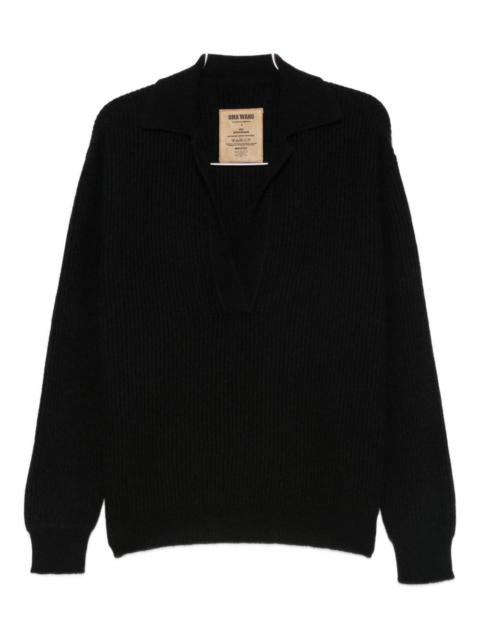 UMA WANG knitted polo top
