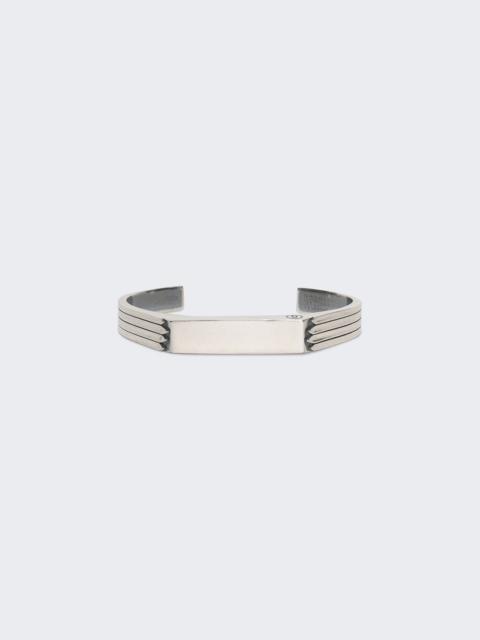 MM6 Maison Margiela Engraved Logo Bracelet Brunito