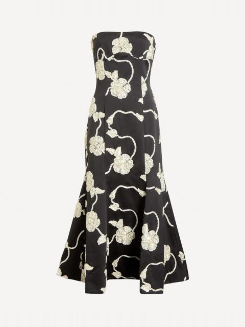 ROTATE 3D Flower Midi Dress