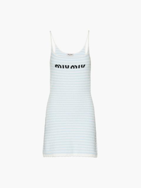 Miu Miu Bouclé cotton mini-dress