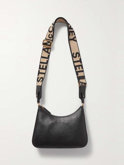 Stella McCartney Logo-perforated vegetarian leather shoulder bag