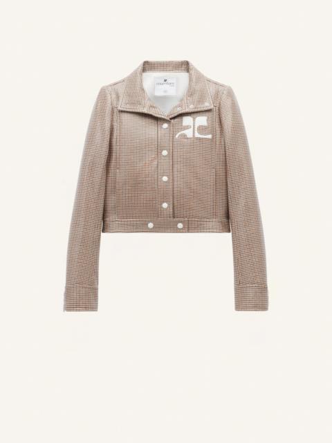 courrèges CHECKED VINYL JACKET