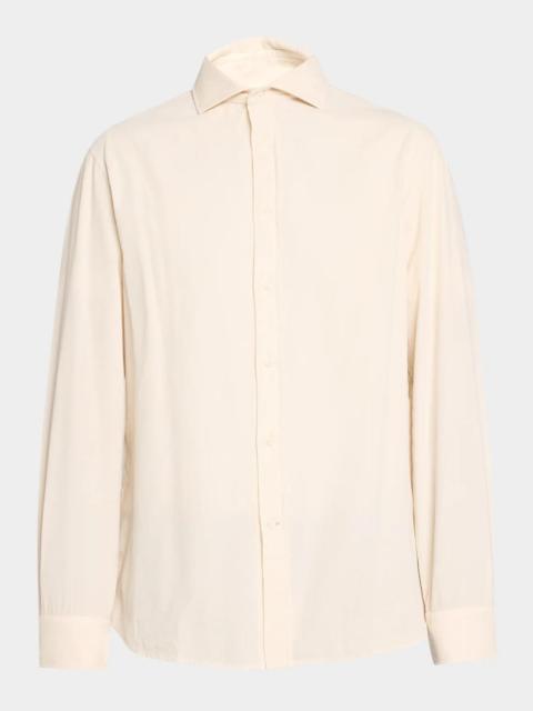 Brunello Cucinelli Men's Corduroy Button-Front Shirt