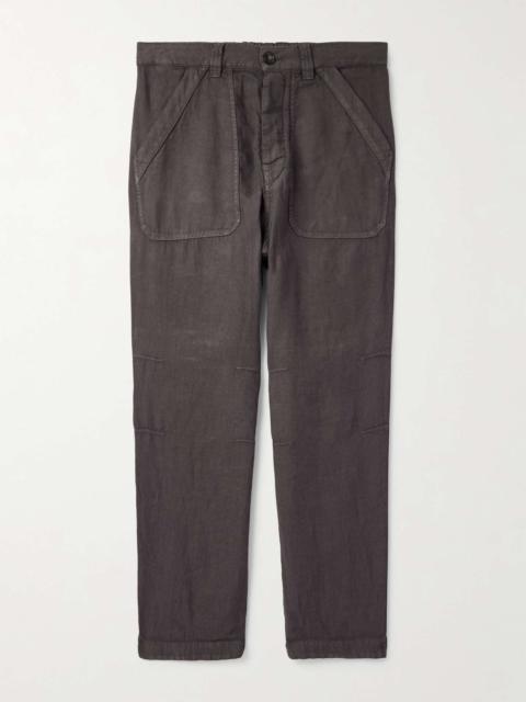 Brunello Cucinelli Tinto Wide-Leg Linen Trousers