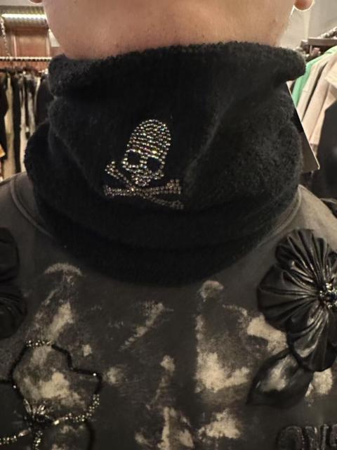 mastermind JAPAN mastermind Japan Sample Black Rhinestone Skull Scarf