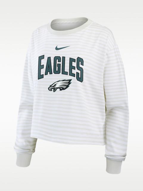 Nike Philadelphia Eagles Primetime Women's Nike Cropped Long-Sleeve T-Shirt