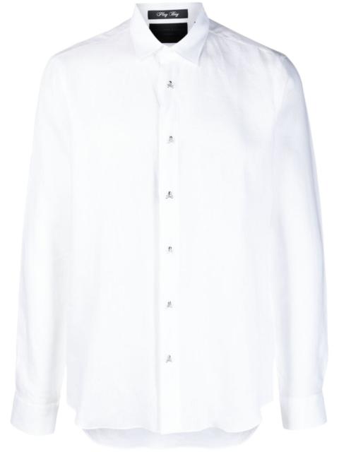 PHILIPP PLEIN long-sleeve linen shirt