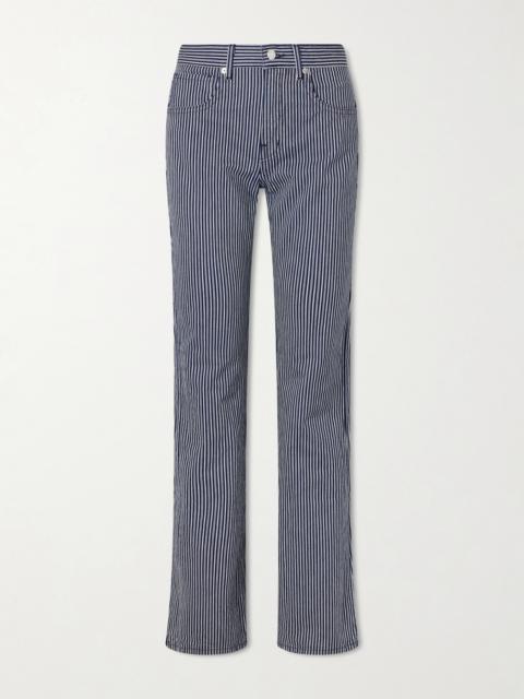 NILI LOTAN Celia Striped Straight-leg Jeans