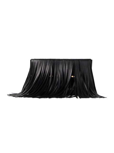 Givenchy Pinch Soft Clutch - Black Fringe