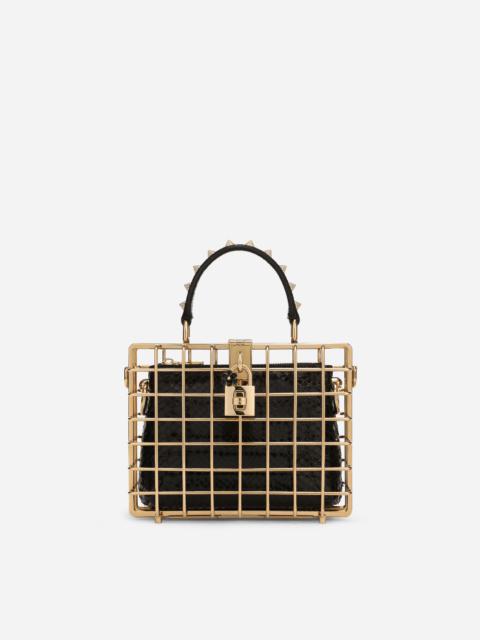 Dolce Box bag in metal and ayers