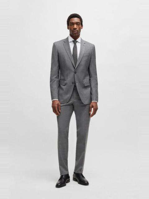 BOSS SLIM-FIT SUIT IN CHECKED WOOL
