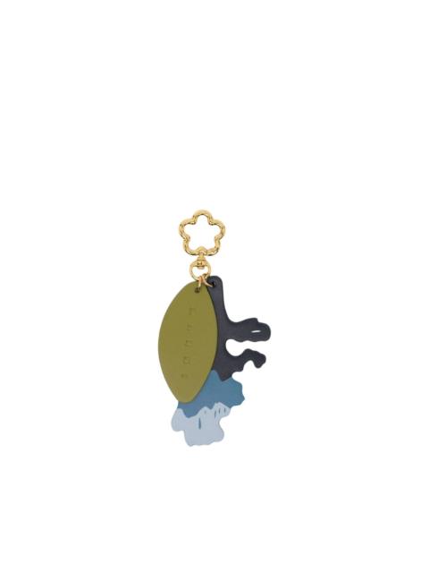 Marni multicolour coated fabric flower keyring