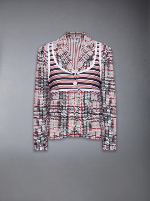 Thom Browne SUMMER TWEED TROMPE L’ŒIL BIKINI FRAY EDGE SPORTCOAT