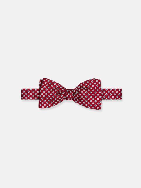 J. PRESS MADE-IN-ENGLAND RED PRINTED FOULARD SILK BOW TIE