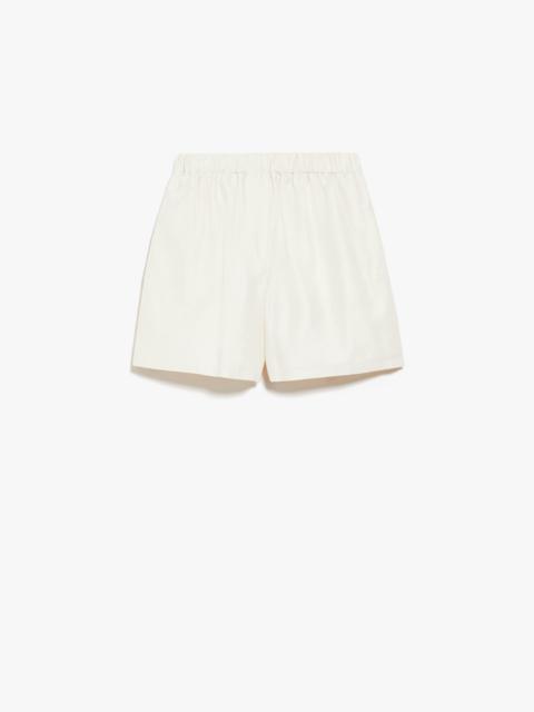 Max Mara Cotton shorts with monogram embroidery