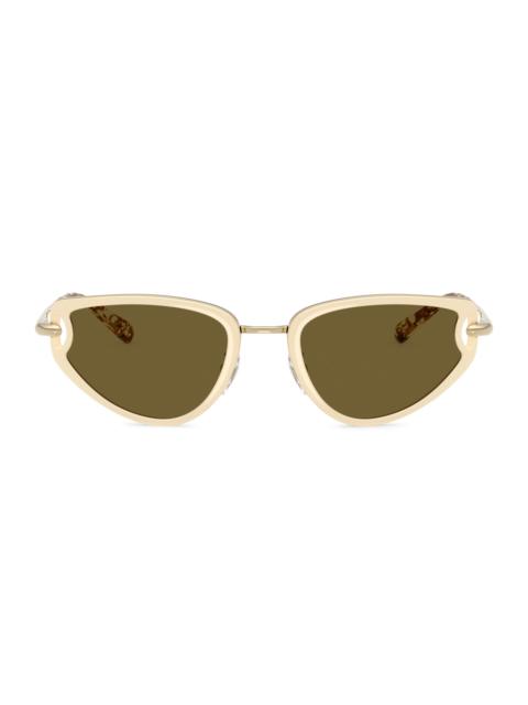 TORY BURCH Women's 53MM Cat-Eye Sunglasses - Milky Ivory