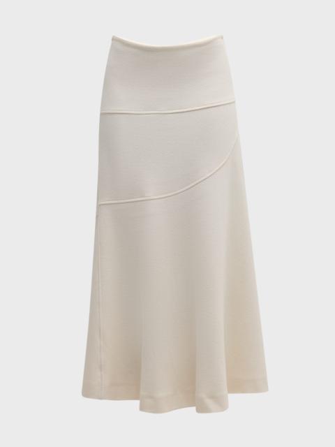 Jil Sander Paneled Maxi A-Line Skirt