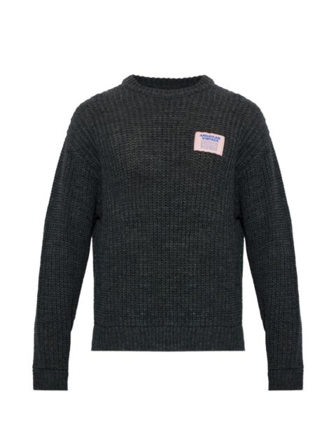 American Vintage Cyrow logo-patch sweater