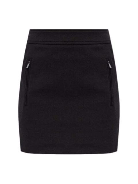 Micron high-waisted mini skirt