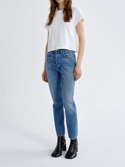 AGOLDE RILEY HIGH RISE STRAIGHT CROP (WEIGHTLESS) IN TIDE