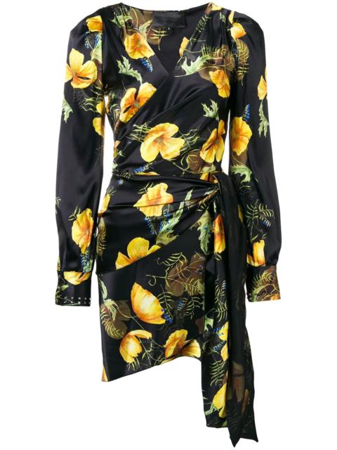 PHILIPP PLEIN floral printed wrap dress