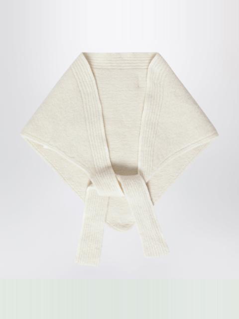 JACQUEMUS White Gros Grain scarf in alpaca blend