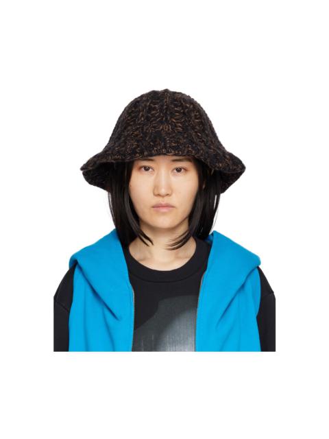 MM6 Maison Margiela Brown & Black Chunky Rib Hat