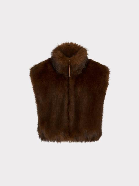 MILLY Elinor Faux Fur Vest