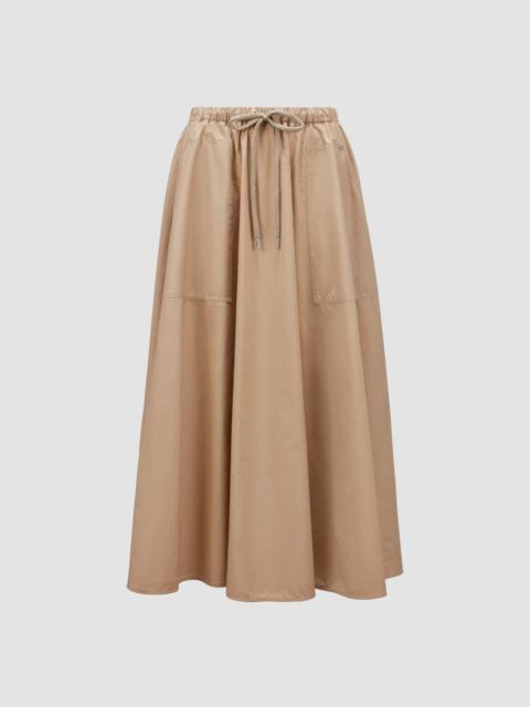 Moncler Poplin Maxi Skirt